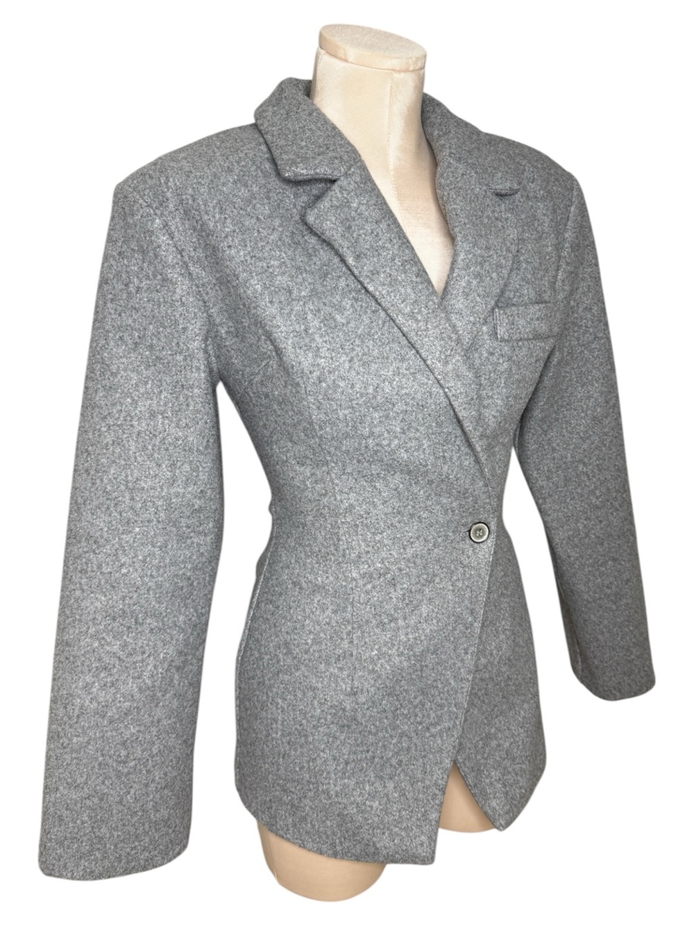 Grey cinched blazer - Picture 2 of 2